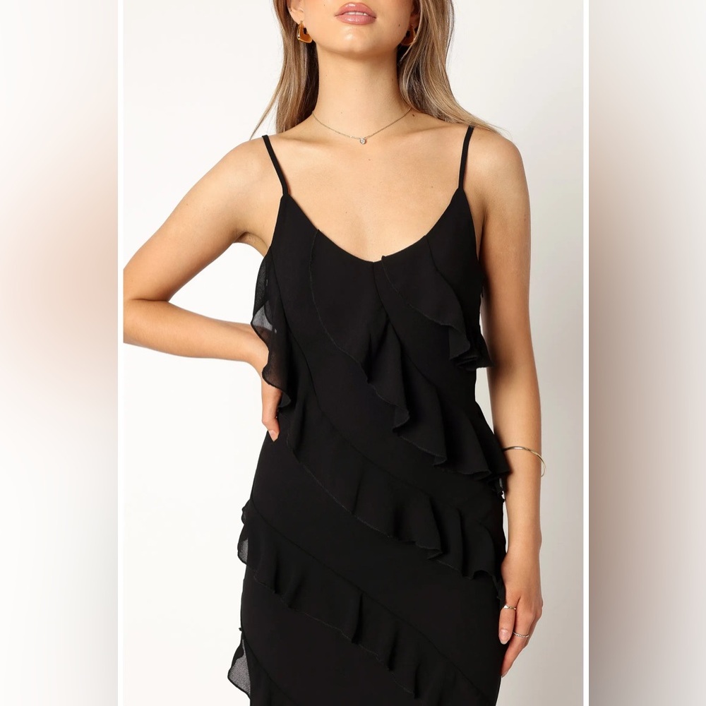 Petal & Pup Ciao Ruffle Chiffon Gown - Picture 3 of 7